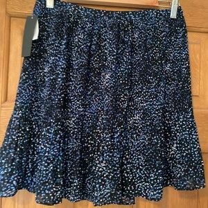 Banana republic blue and black pleated skirt